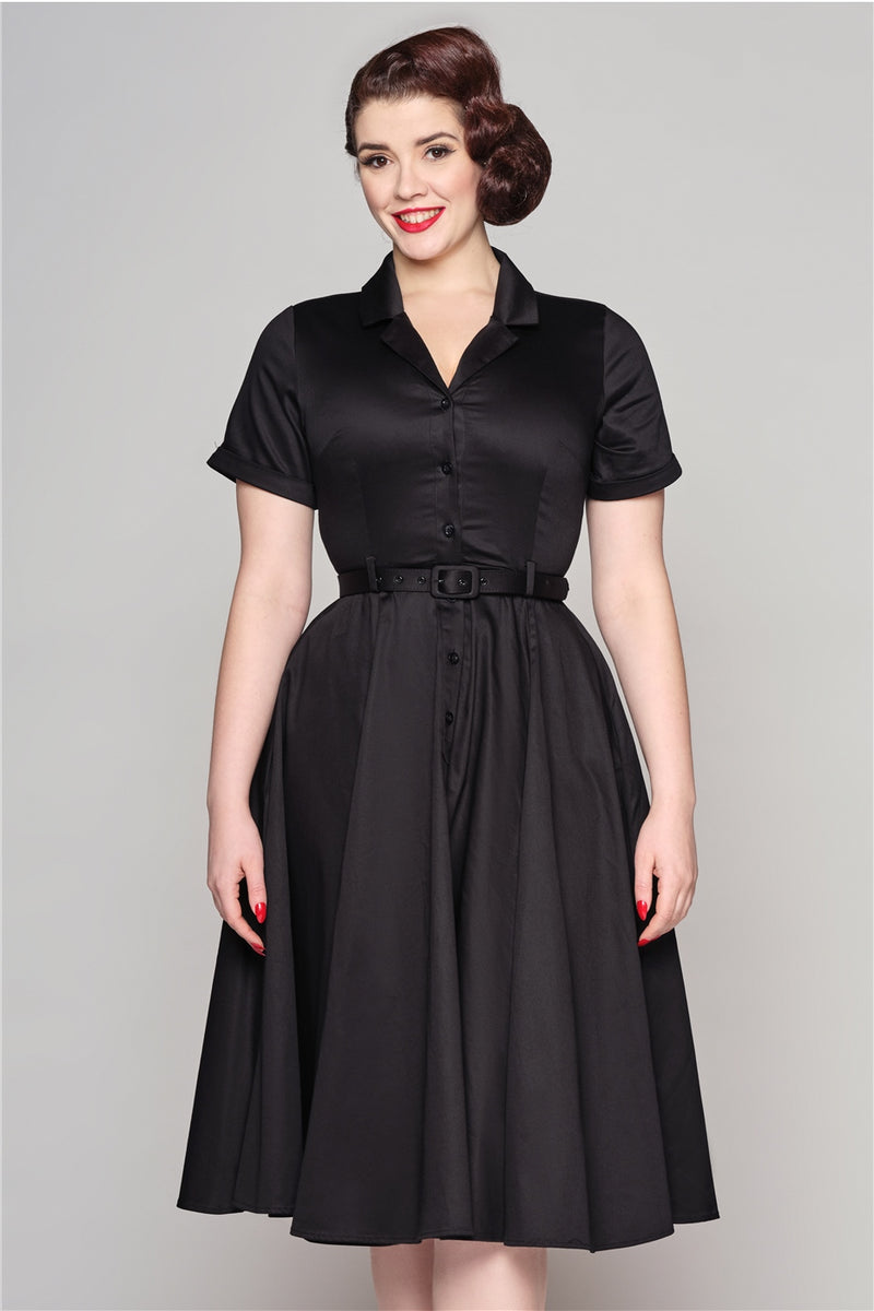 Black Caterina Swing Dress Love Daphne