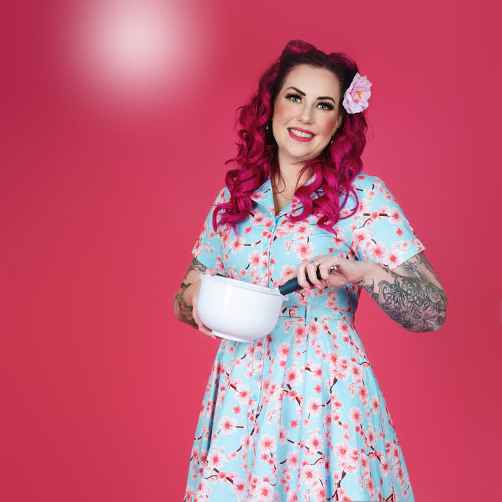 Peggy Swing Dress in Cherry Blossom Print