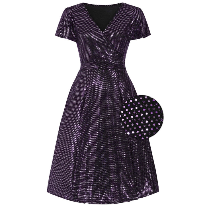 PREORDER - Lyra Dress - Purple Disco Ball - Expected dispatch date 17th November