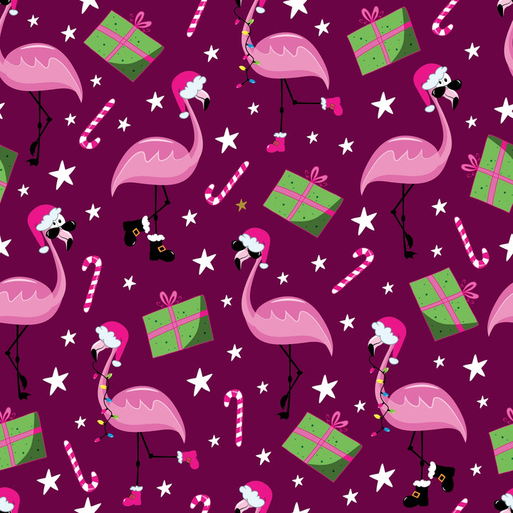 LAST DELIVERY - Maeve Swing Dress - Flamingo Christmas - Preorder for dispatch 8th of December