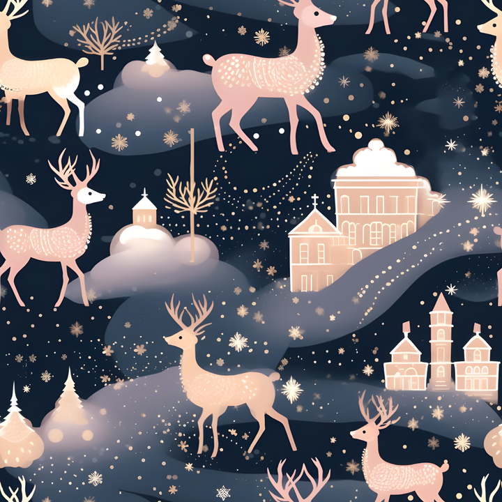 LAST DELIVERY - Maeve Swing Dress - Christmas Reindeer - Preorder for dispatch 8th of December