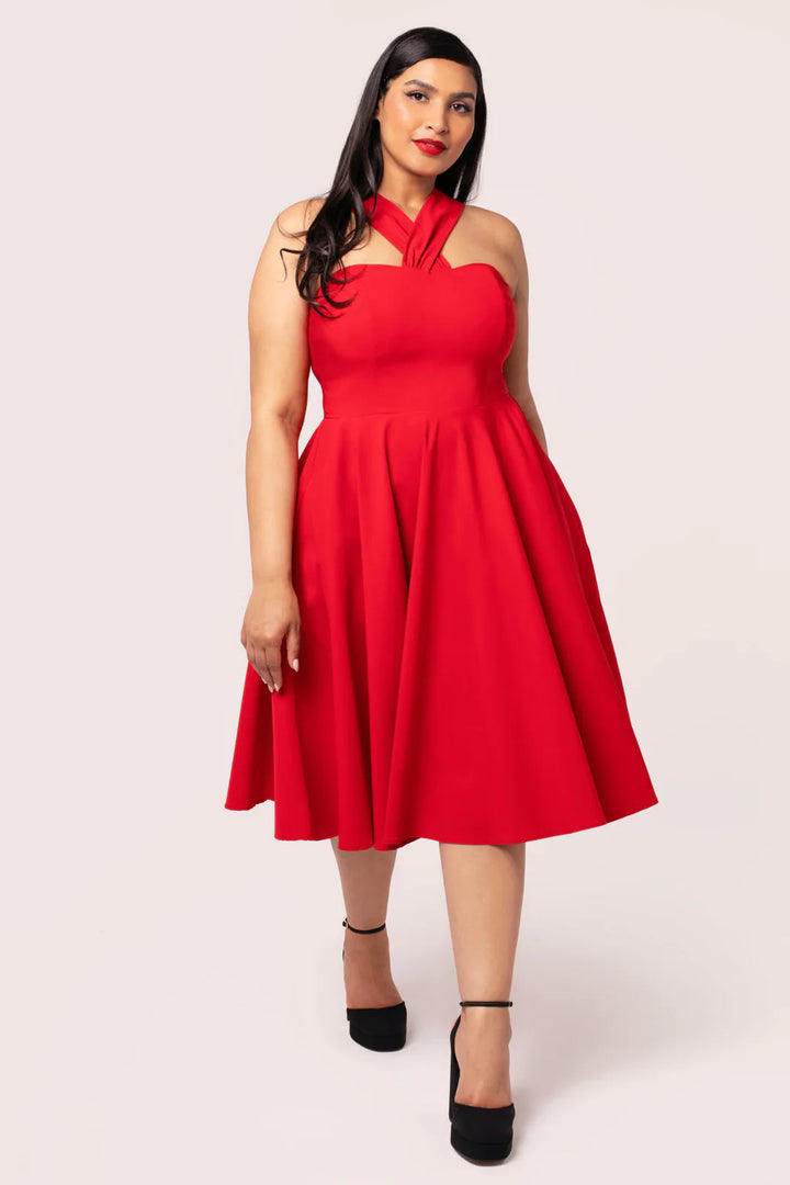 PREORDER - Gina Dress in Red - Preorder for dispatch 11th of November
