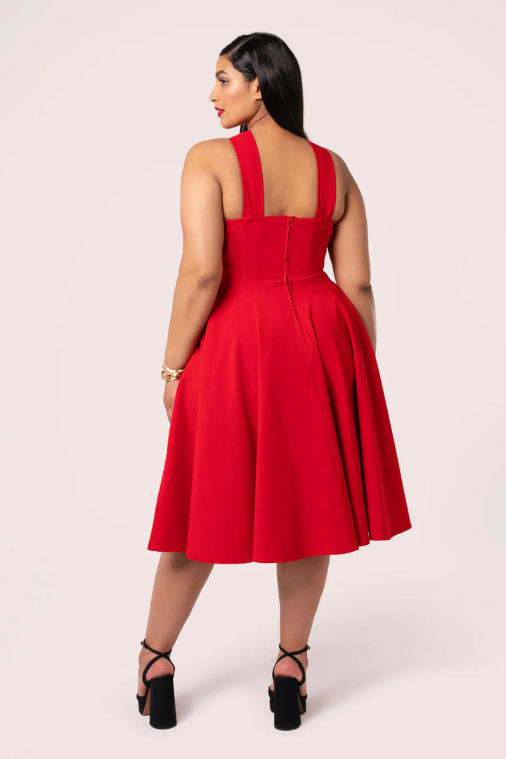 PREORDER - Gina Dress in Red - Preorder for dispatch 11th of November