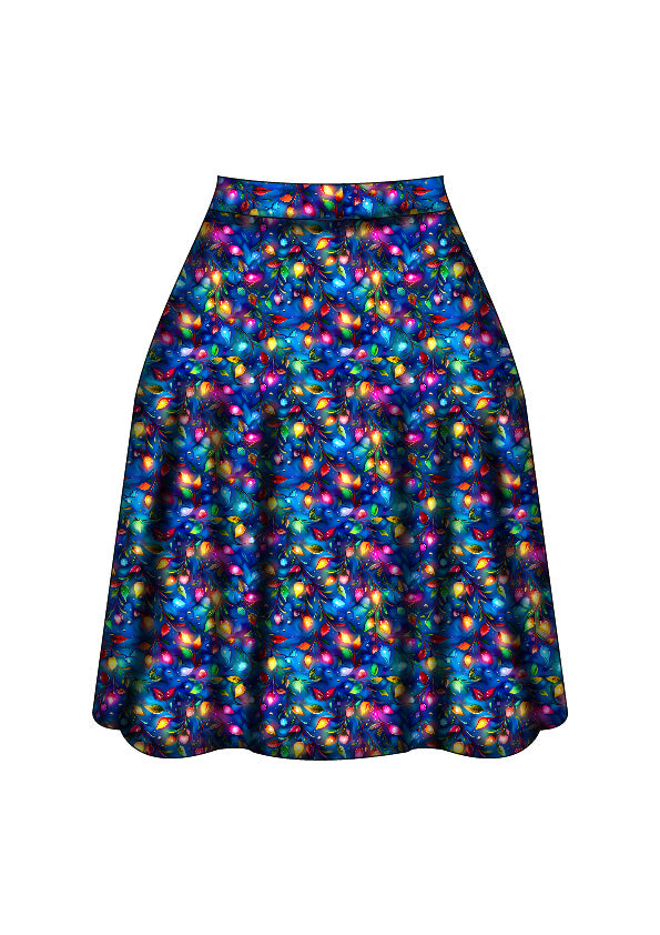 LAST DELIVERY - Iris Swing Skirt - Christmas Lights - Preorder - Preorder for dispatch 8th of December