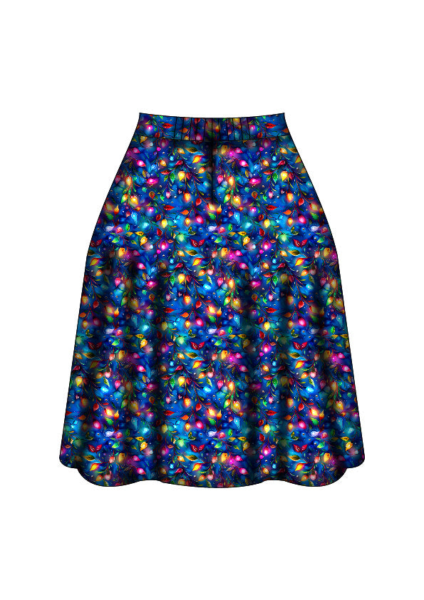 LAST DELIVERY - Iris Swing Skirt - Christmas Lights - Preorder - Preorder for dispatch 8th of December