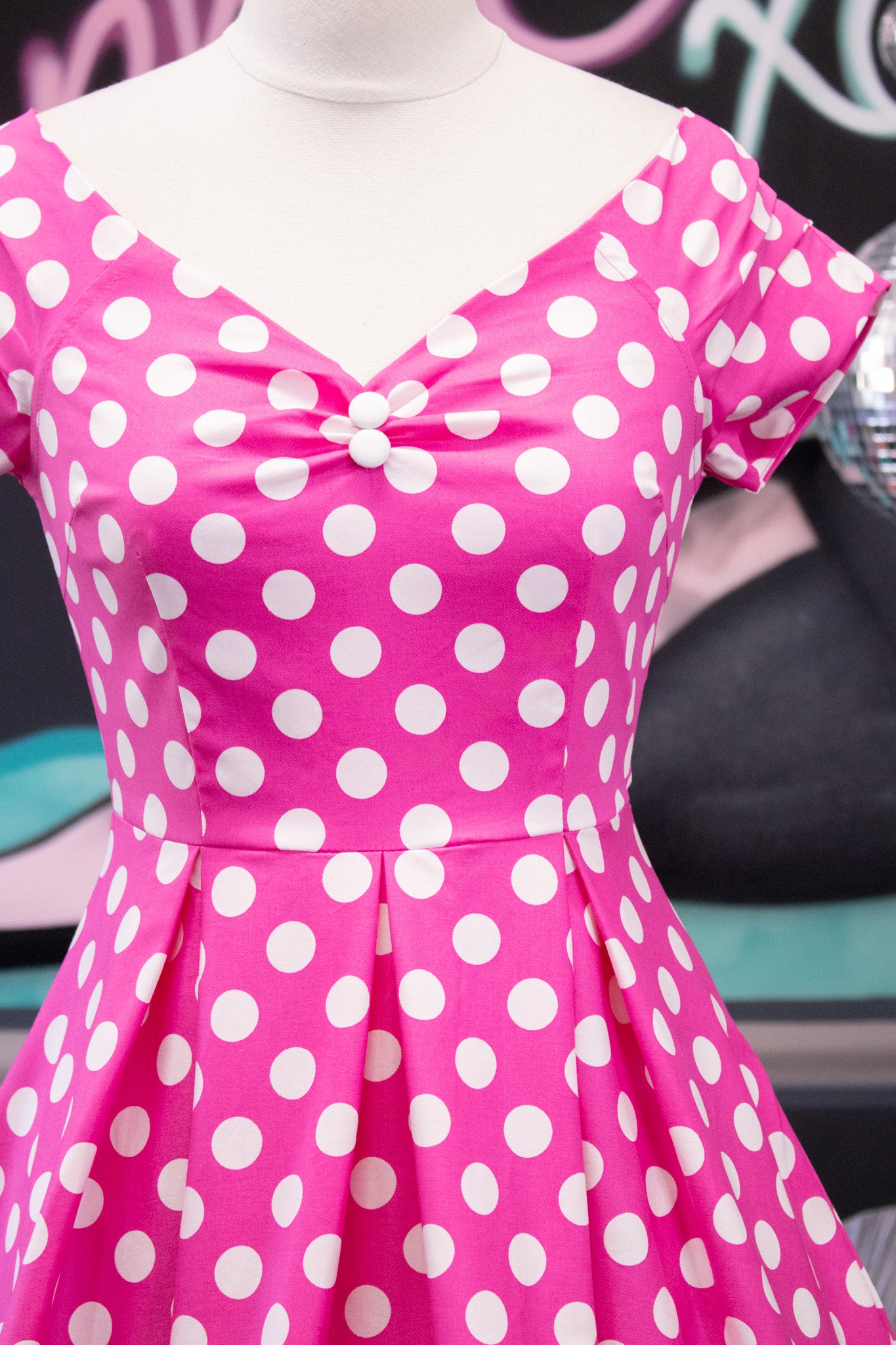 PREORDER - Lily Pink Polka Dot Dress