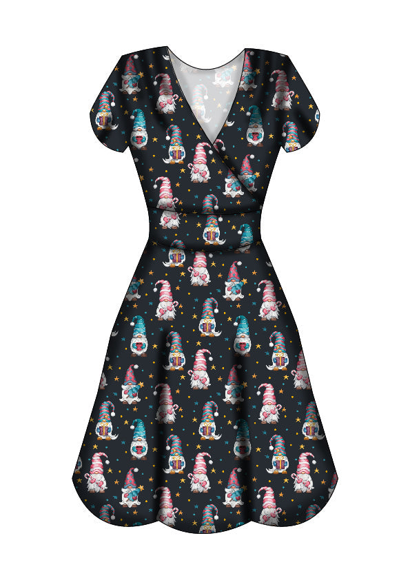 LAST DELIVERY - Maeve Swing Dress - Christmas Gnome - Preorder for dispatch 8th of December