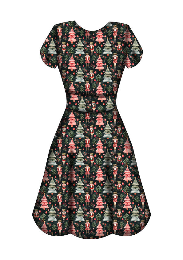 LAST DELIVERY - Maeve Swing Dress - Christmas Nutcracker - Preorder for dispatch 8th of December