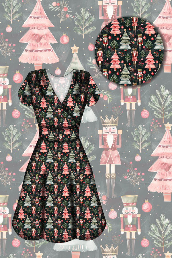 LAST DELIVERY - Maeve Swing Dress - Christmas Nutcracker - Preorder for dispatch 8th of December