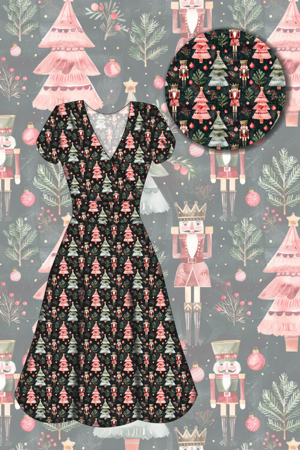 LAST DELIVERY - Mimi Swing Dress - Christmas Nutcracker - Preorder for dispatch 8th of December