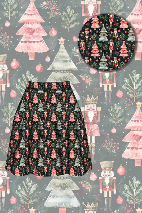 LAST DELIVERY - Nellie Skater Skirt - Christmas Nutcracker - Preorder for dispatch 8th of December