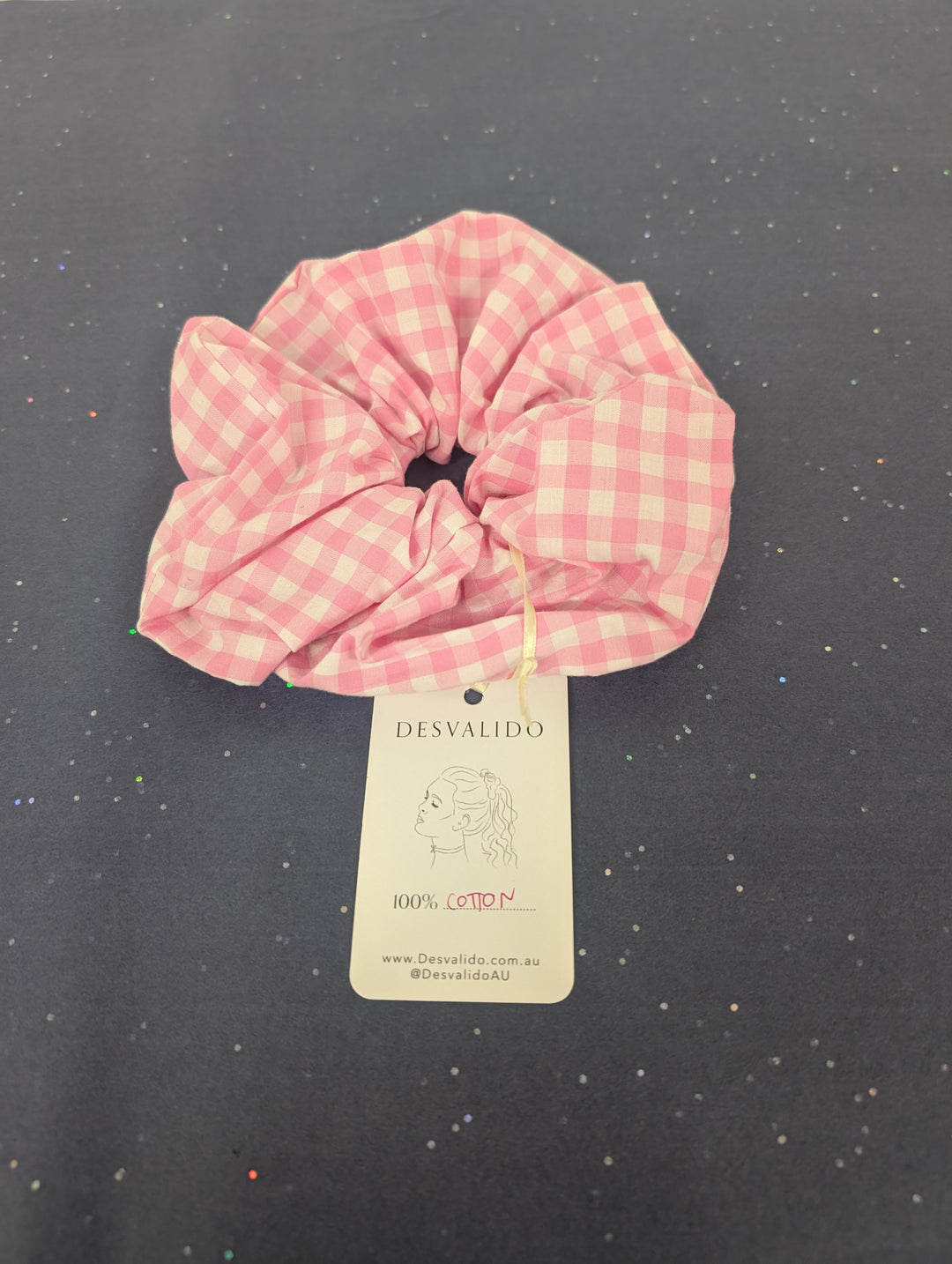 Scrunchie Grande - Pink Gingham