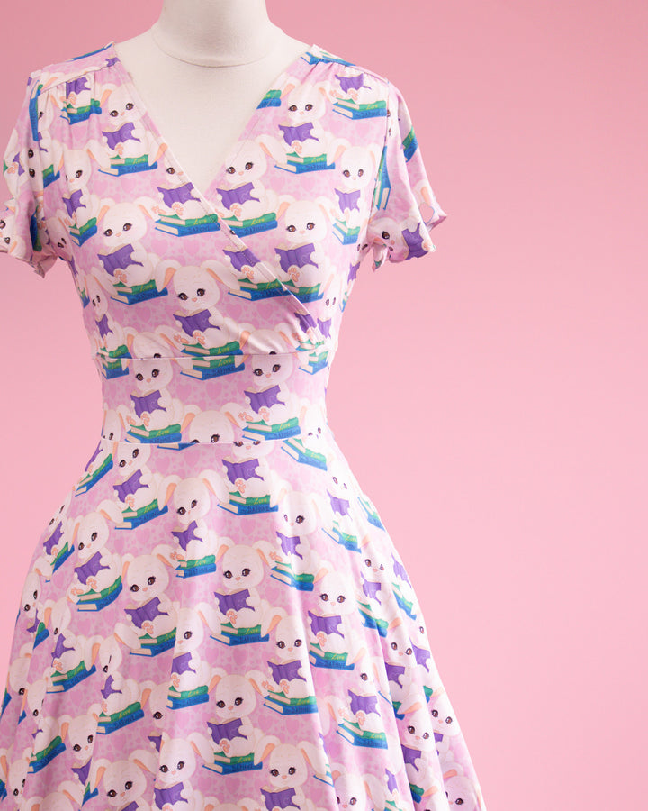 Mimi Swing Dress - Purple Bunny