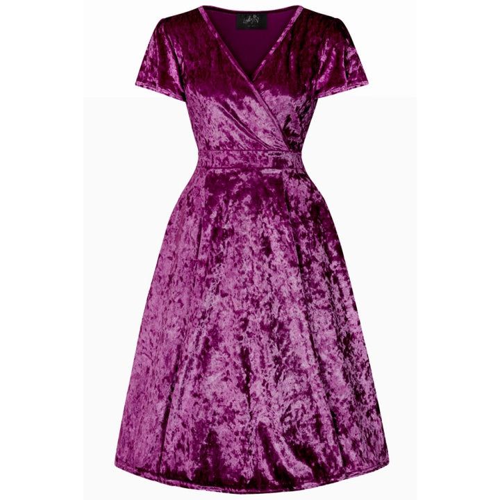 PREORDER - Lyra Dress - Cranberry Crushed Velvet - Expected dispatch date 17th November
