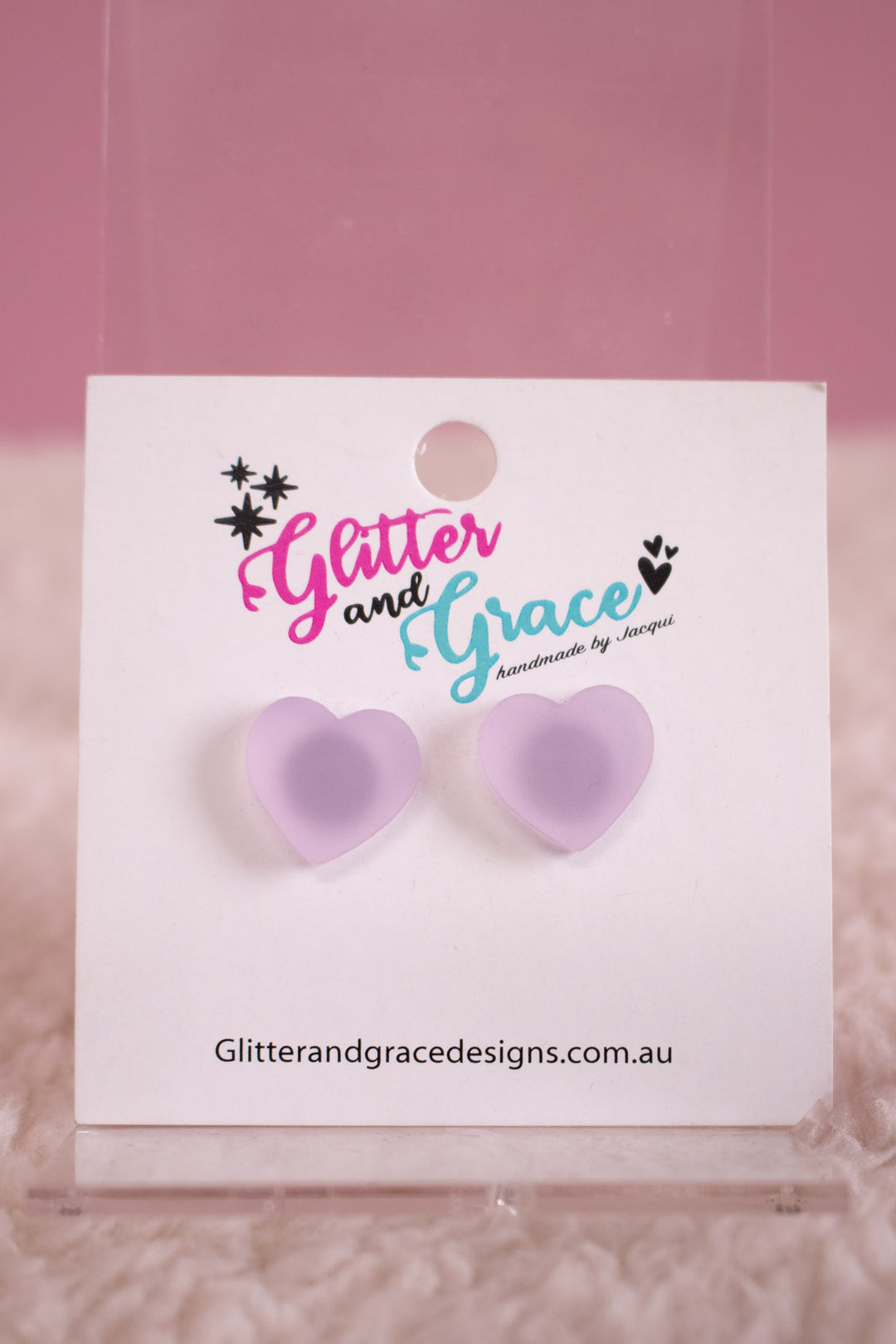 Lilac Hearts Earrings