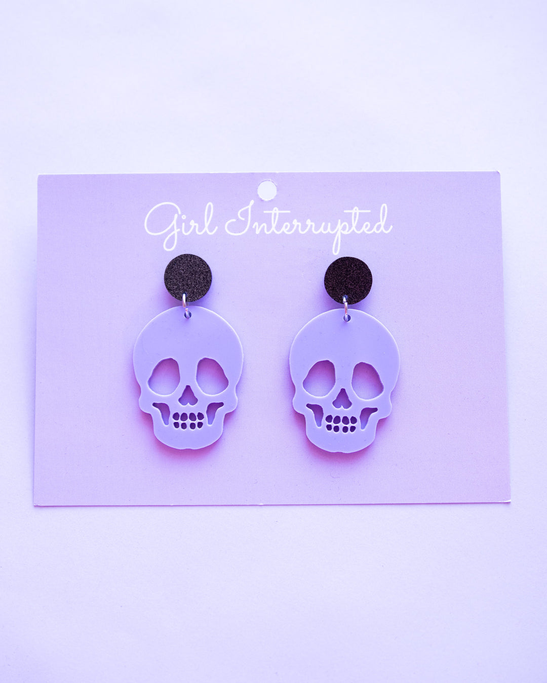 Purple Skull Earrings