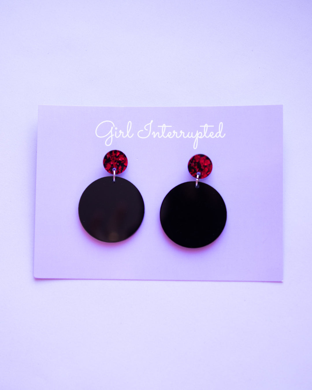 Black and Red Earrings