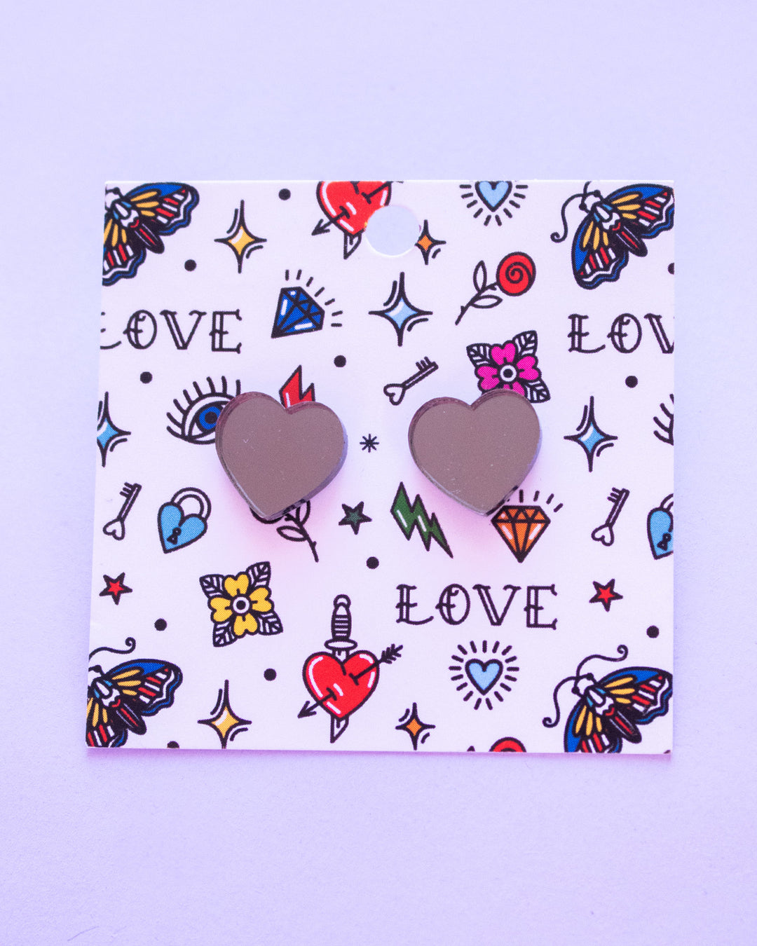 Heart Mirror Earrings