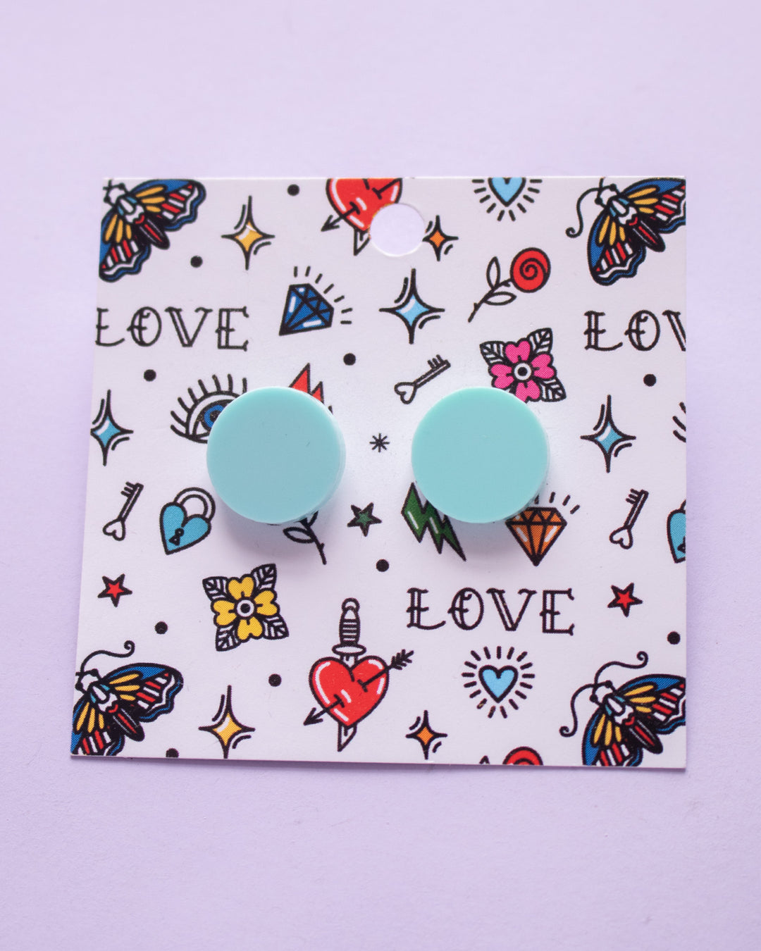 Green Earrings - Round