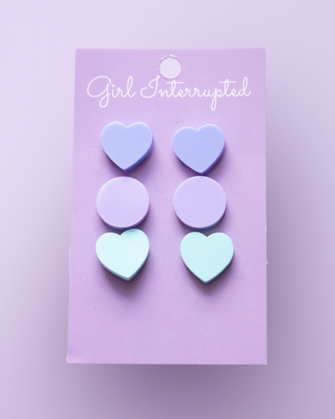 Purple and Green Earrings - Trio