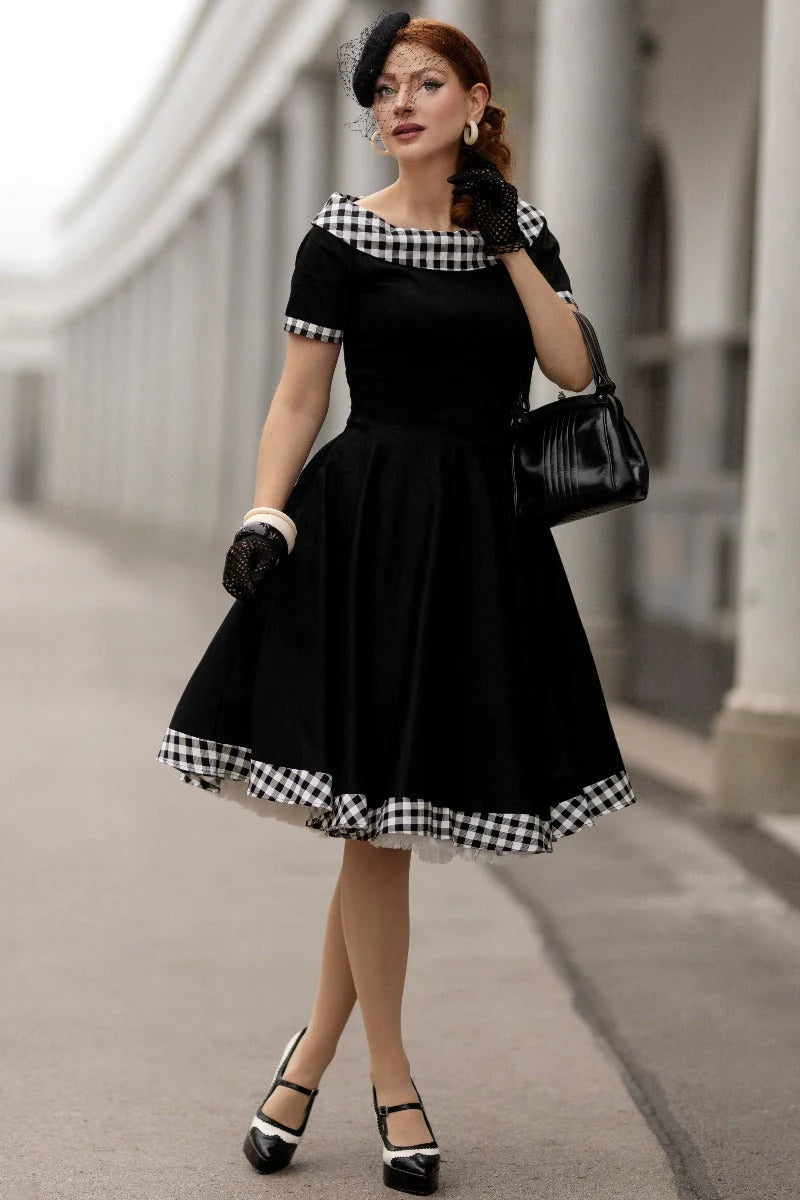 PREORDER - Darlene Black and White Check - Estimated dispatch 30th of October