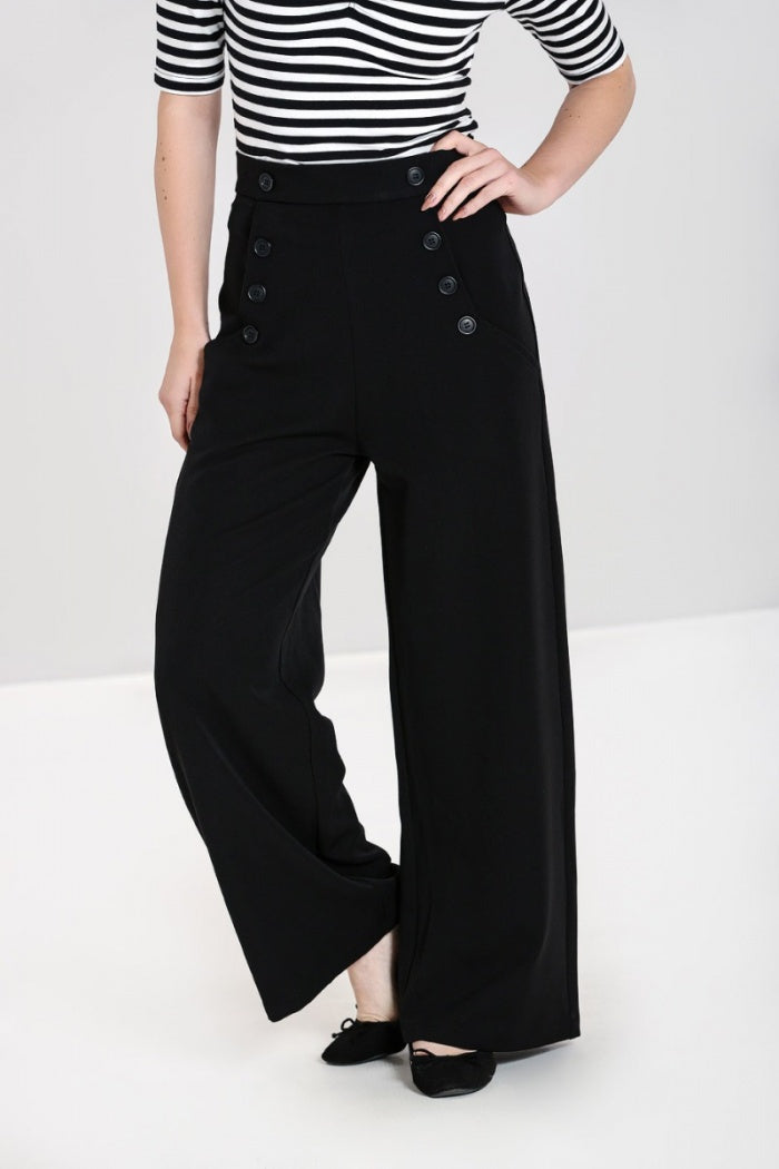 PREORDER - Carlie Swing Trousers - Black - Preorder for dispatch 4th of November