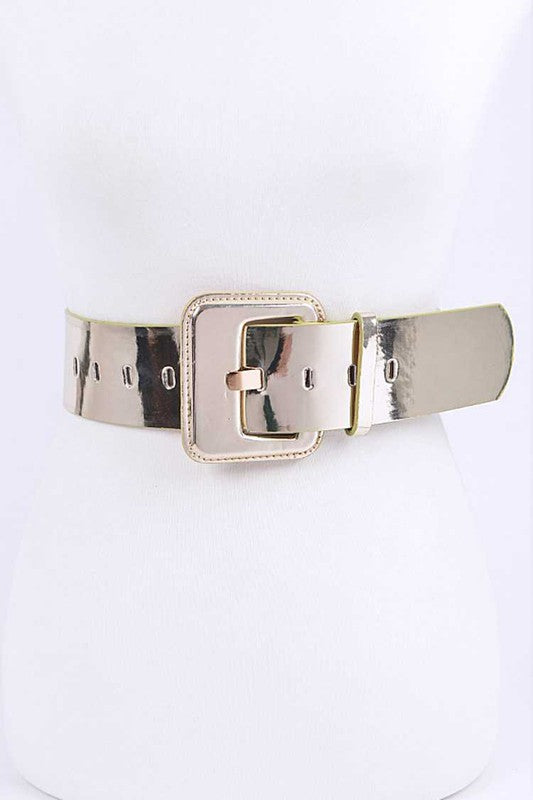 Metallic Fashion Belt - Gold