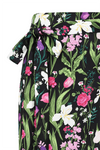 Wild Floral Print Wrap Skirt