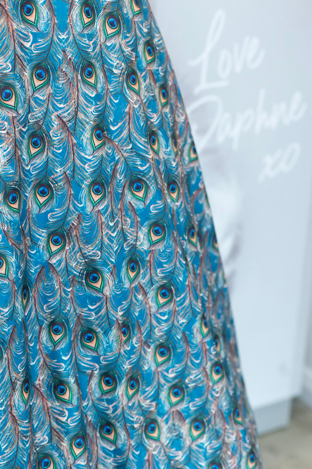 Matilda Peacock Feather Wrap Dress