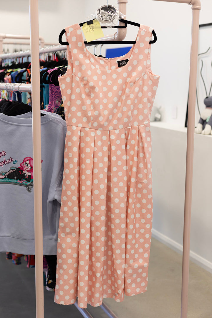 Ophelia Light Pink Polka Dress Size 12 DAMAGED