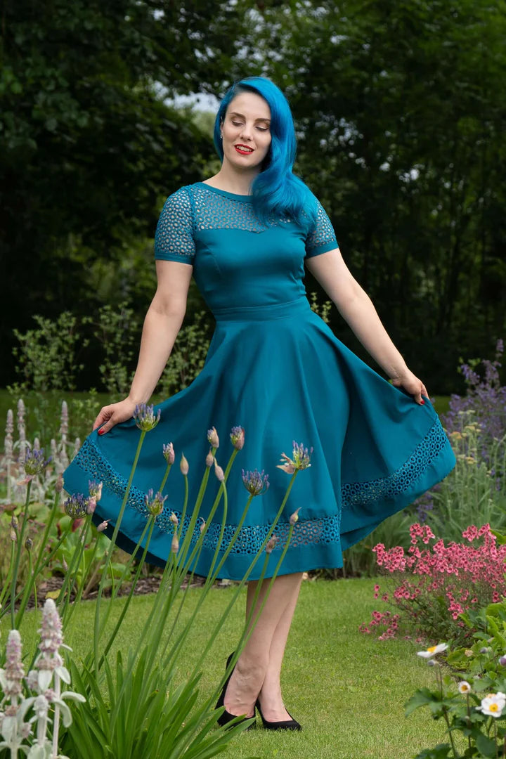 Tess Dress in Peacock Blue