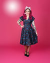 Mimi Swing Dress in Pretty Peacock Print - Preorder for dispatch 19th November