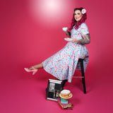 Peggy Swing Dress in Cherry Blossom Print