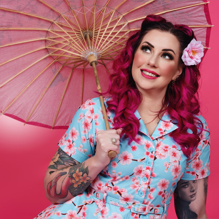 Peggy Swing Dress in Cherry Blossom Print