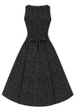 Black Leopard Hepburn Dress