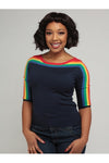Rina Rainbow Knitted Top