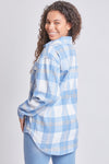 Plaid Shacket - Baby Blue Plaid