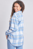 Plaid Shacket - Baby Blue Plaid