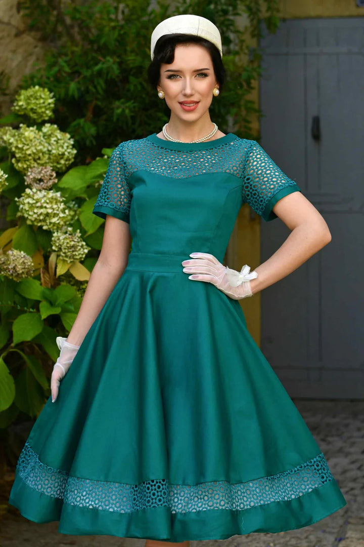 Tess Dress in Emerald Green