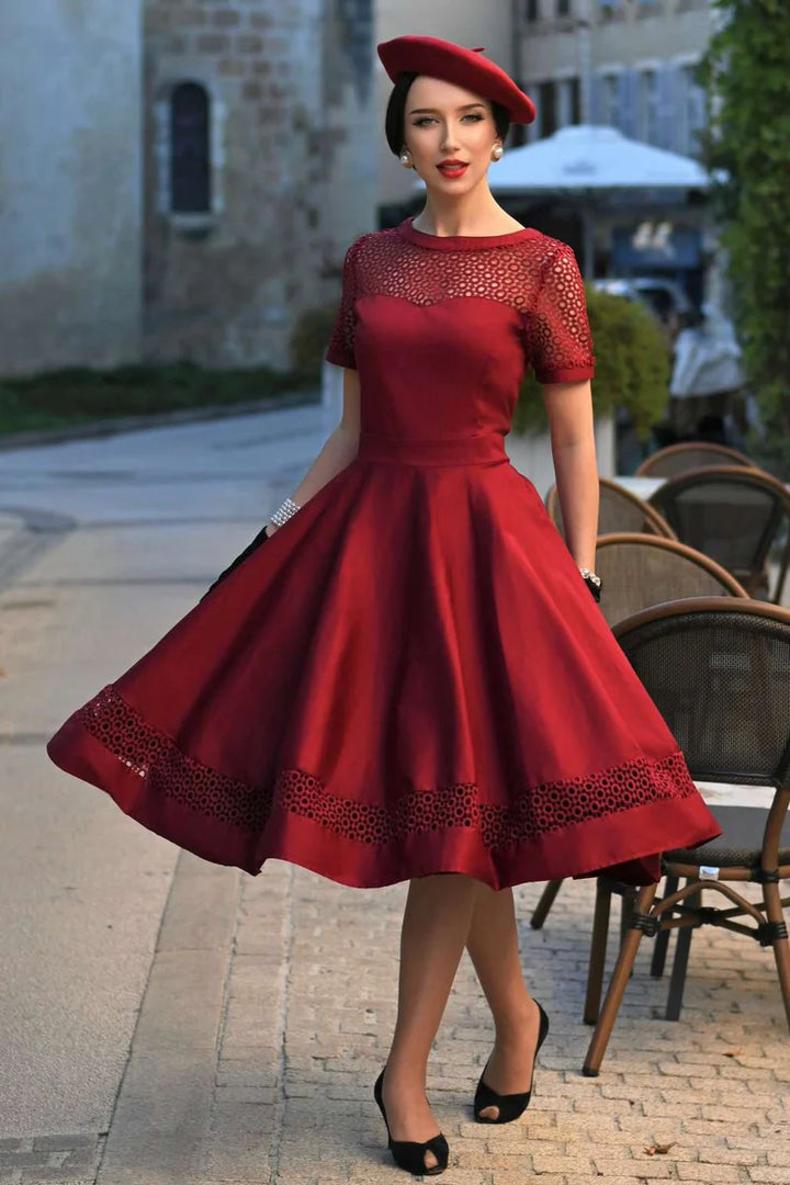 Tess Dress in Burgundy