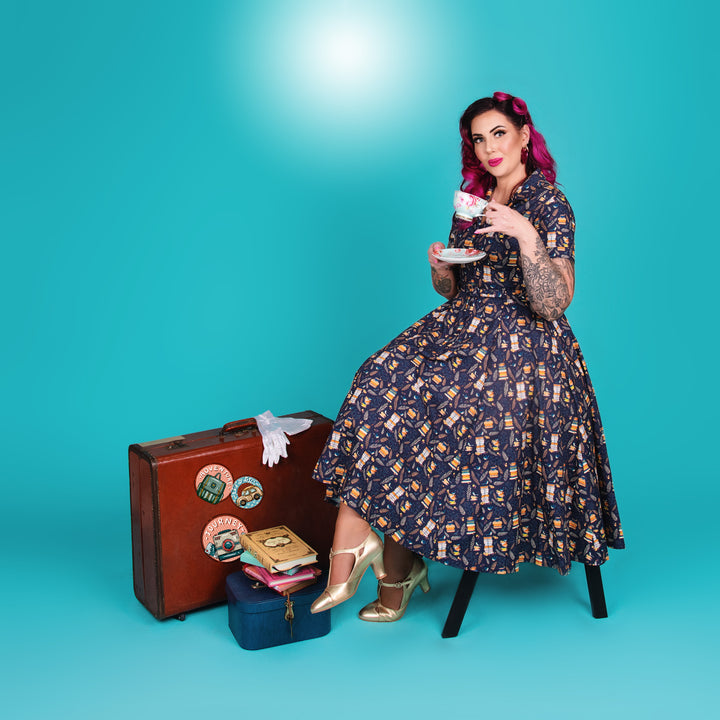 Peggy Swing Dress in The Good Book Print