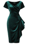 Elsie Dress - Emerald Velvet
