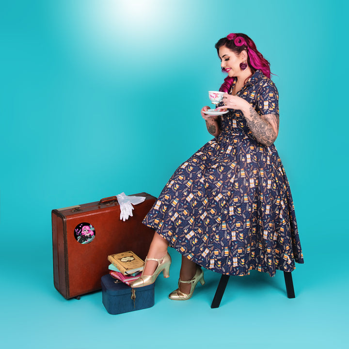Peggy Swing Dress in The Good Book Print