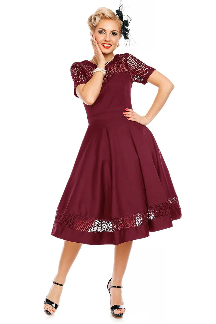 Tess Dress in Burgundy