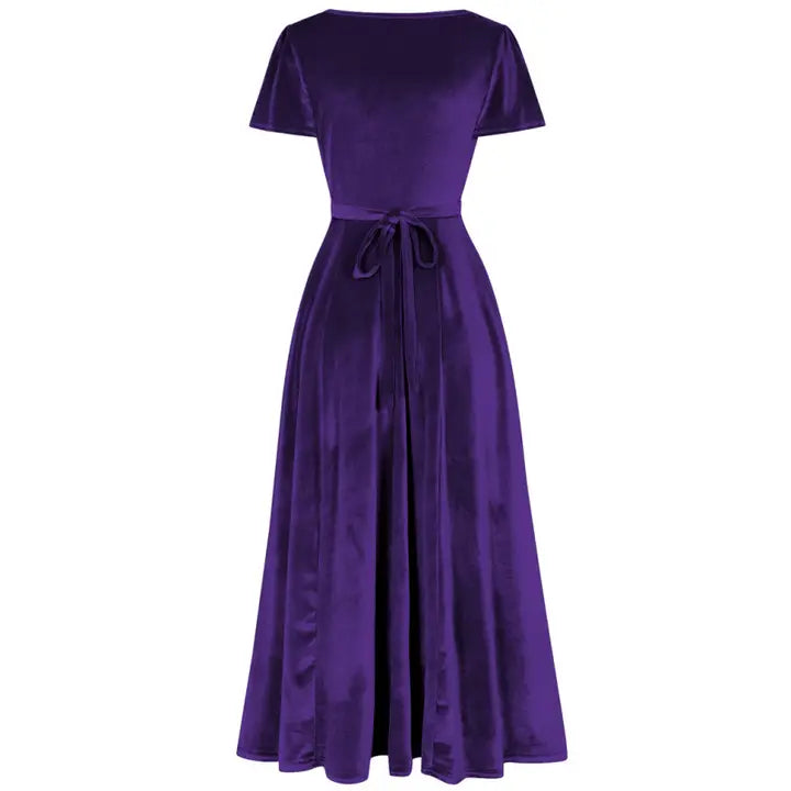 Lyra Maxi Dress - Purple Velvet - Preorder for dispatch 4th of November
