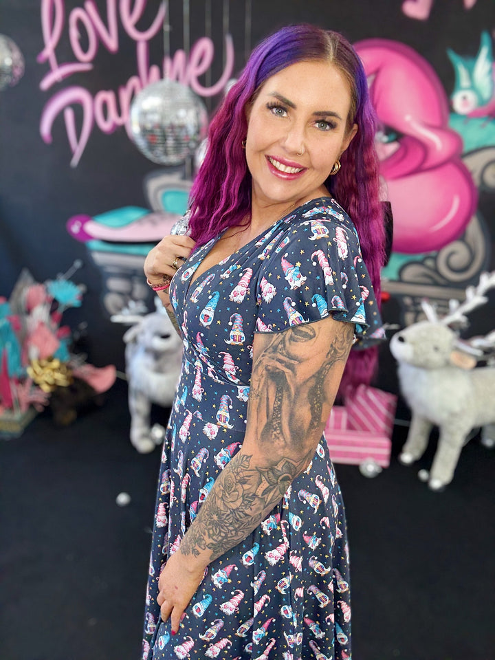 INSTOCK - Mimi Swing Dress - Christmas Gnomes