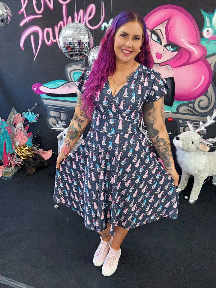 INSTOCK - Mimi Swing Dress - Christmas Gnomes