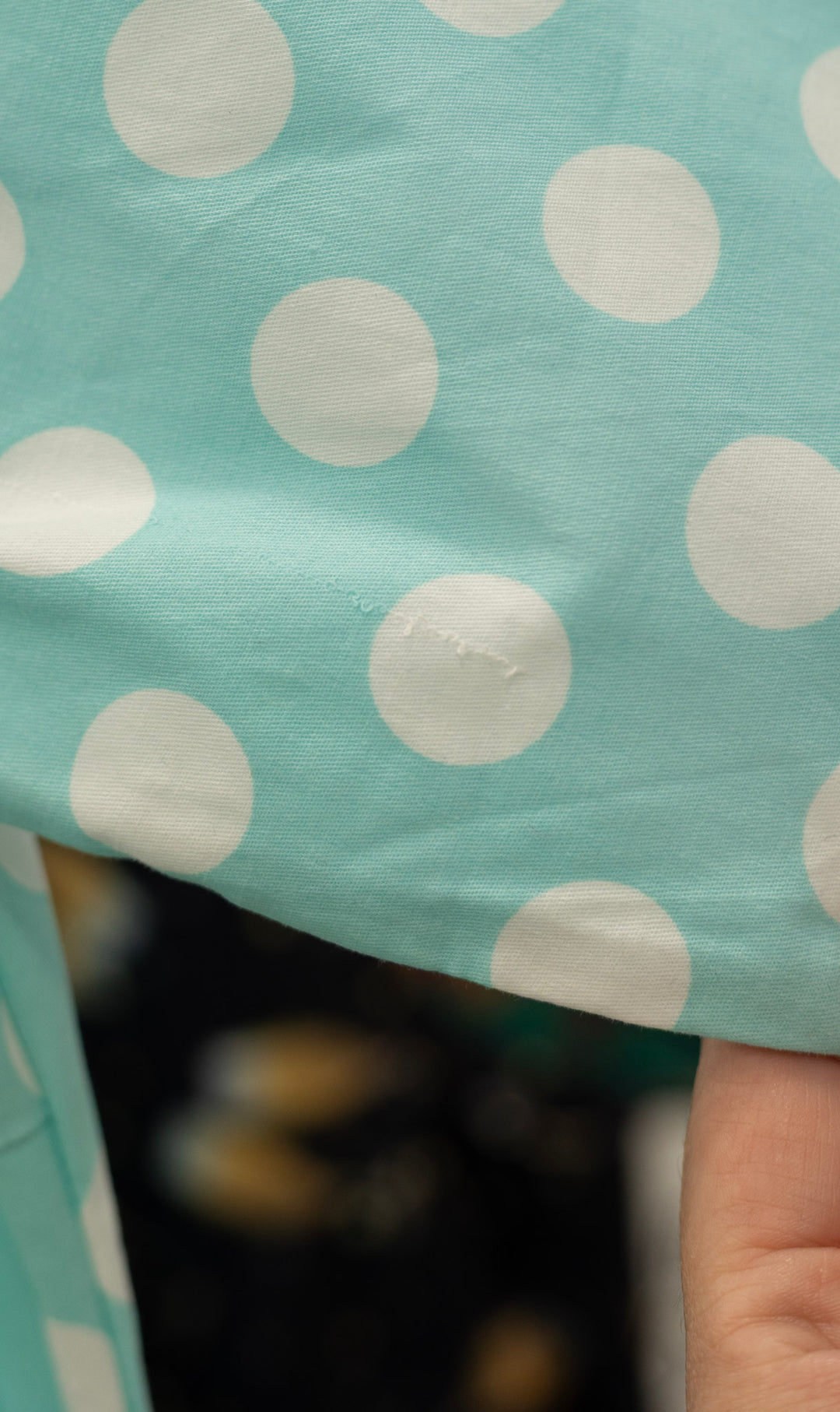 Mollie Mint Green Polka Dot Shirt Dress Size 12 DAMAGED