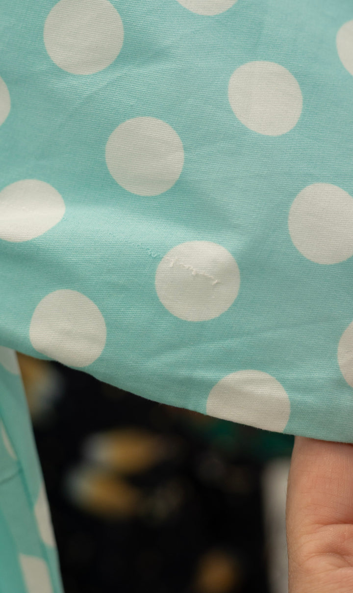Mollie Mint Green Polka Dot Shirt Dress Size 12 DAMAGED