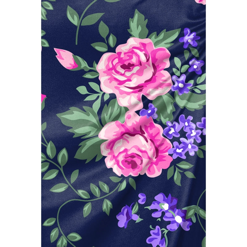 Pink and Navy Floral Elsie Dress